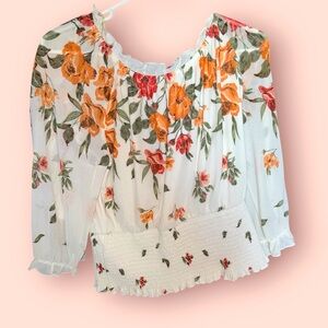 floral off shoulder top